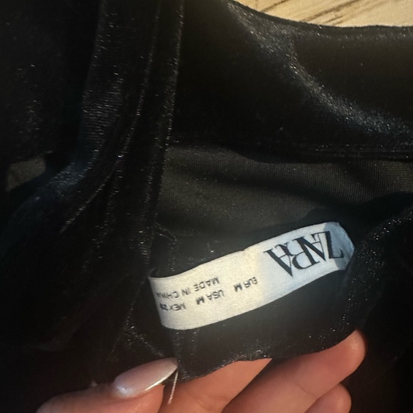 ZARA Velvet Cutout Jewel Trim Dress - M - Picture 4 of 7